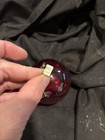 Two Red Hand Blown Glass Ball Ornaments Approximately 3 Inch Pengo Company China — photo 4