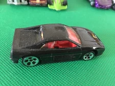 Hot Wheels 1990 Black Ferrari Vintage 1/64 Diecast Malaysia b383