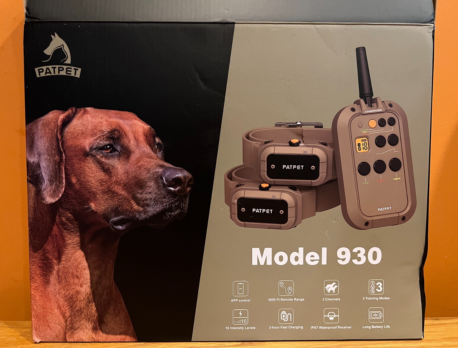 Patpet Dog Training Collar Model 930 PCollar 2 Collar Set with Case