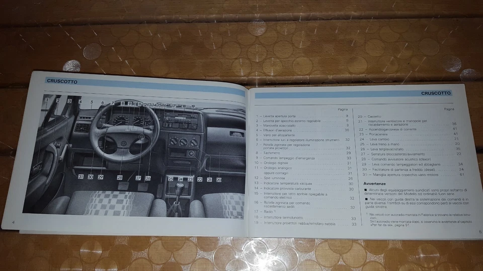 libretti uso e manutenzione volkswagen polo mk2 (08/1990) - Immagine 3 di 4