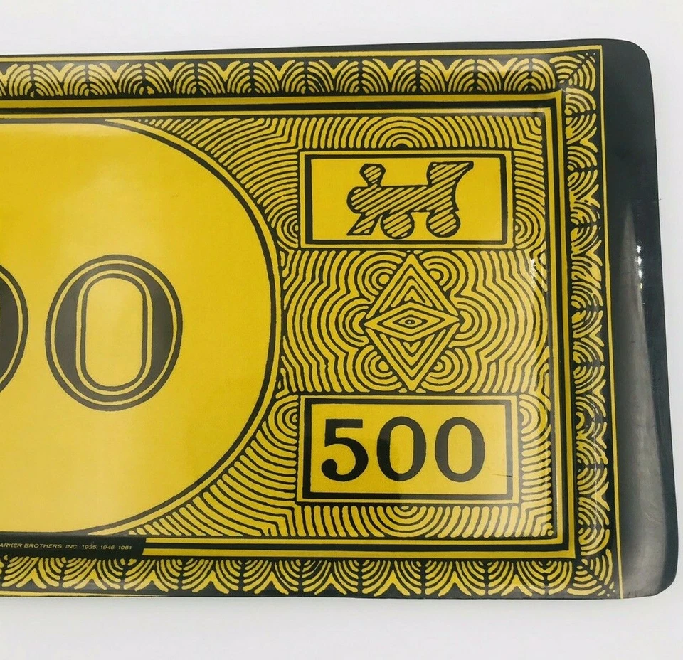 Monopoly Parker Bros R.E. 1961 grande Equipo de juego comercial 500 bandejas para servir Foto 4 de 4