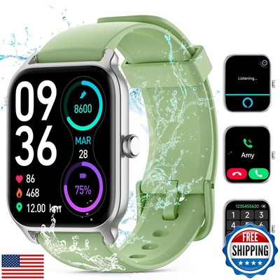 Smart Watch for Women Men, Smartwatch 1.8'' Alexa Built-in Fitness Tracker IP