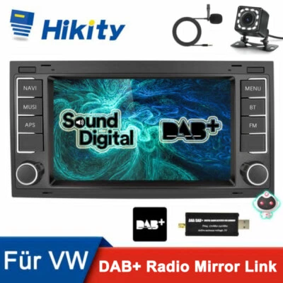 HIKITY Android 15 DAB+ Autoradio für VW T5 Multivan Touareg Transporter GPS BT SWC Navi