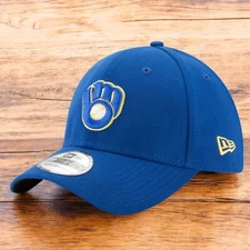 [10975812] Mens New Era MLB 39Thirty Flex Fit Cap - Milwaukee Brewers