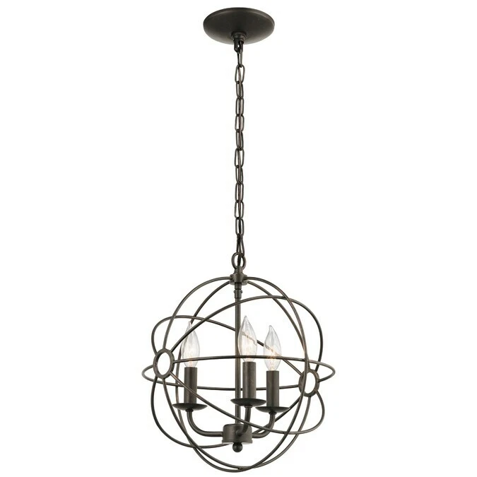 Vivian Coffee with Copper Highlights Glam Globe Pendant/Chandelier $199 - Image 2 of 3