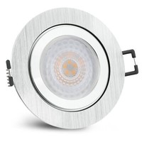 RW-2 Led Einbauleuchte Flach & Rund Mit Fourstep 5W Warmweiss In Alu