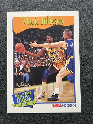 1991-92 Hoops MAGIC JOHNSON All-Time Active Leader #535 | eBay
