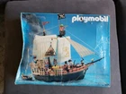 Vintage Playmobil Pirate Ship,  3053. Incomplete set.