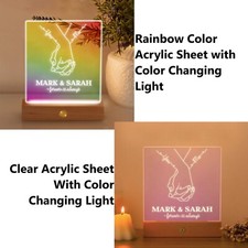 Personalised LED Lamp Night Light Wedding Gift Anniversary Gift Engagement Gift