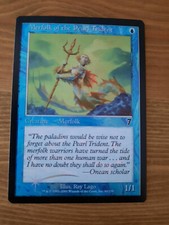 Magic Gathering MTG - FOIL Merfolk of the Pearl Triden 7th Old Border EX/NM