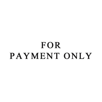 For payment only