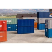 Faller 182054 20' Container, Blau, 2Er-Set Spur H0