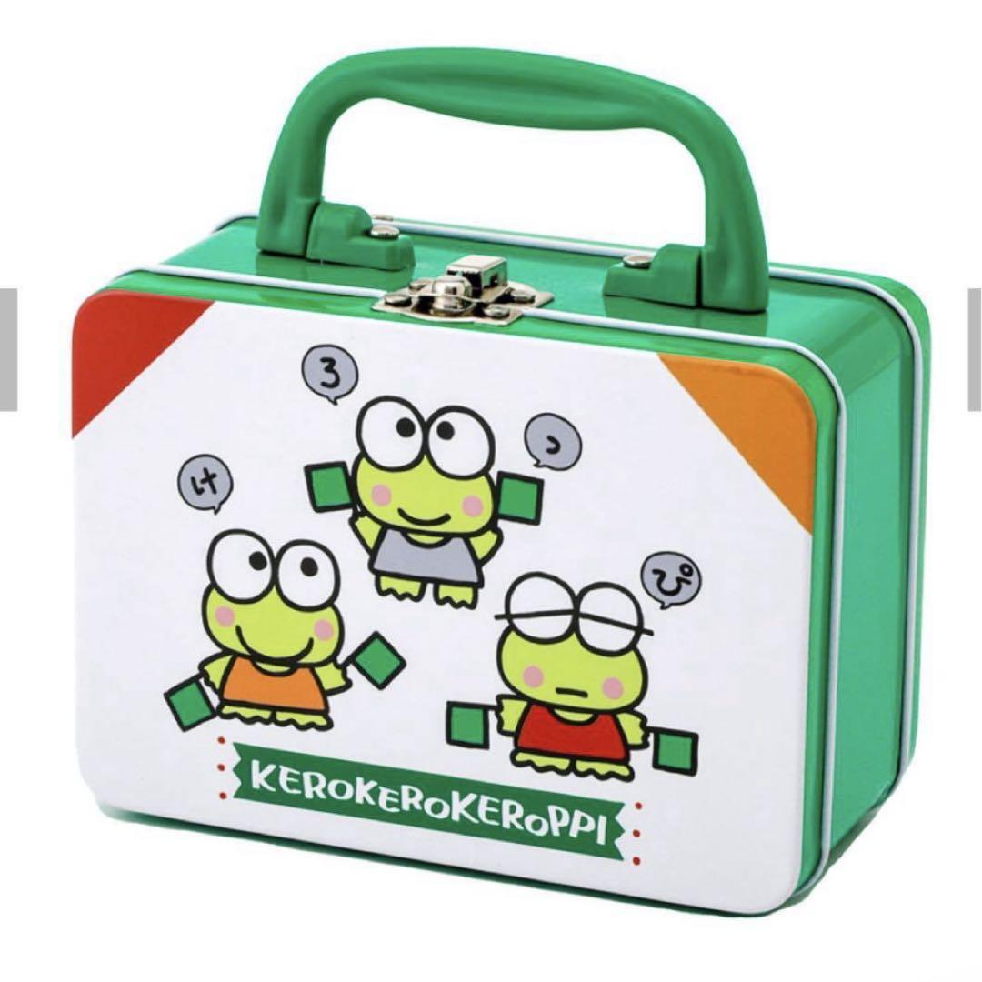 3 Sanrio Kerokerokeroppi Tin Trunk 8x5.5 inches  Collectible