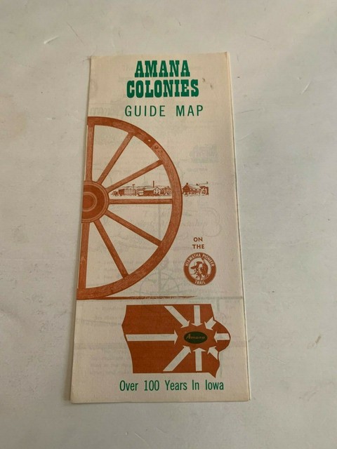 Vintage 1960's Amana Colonies Guide Map Brochure Iowa | eBay