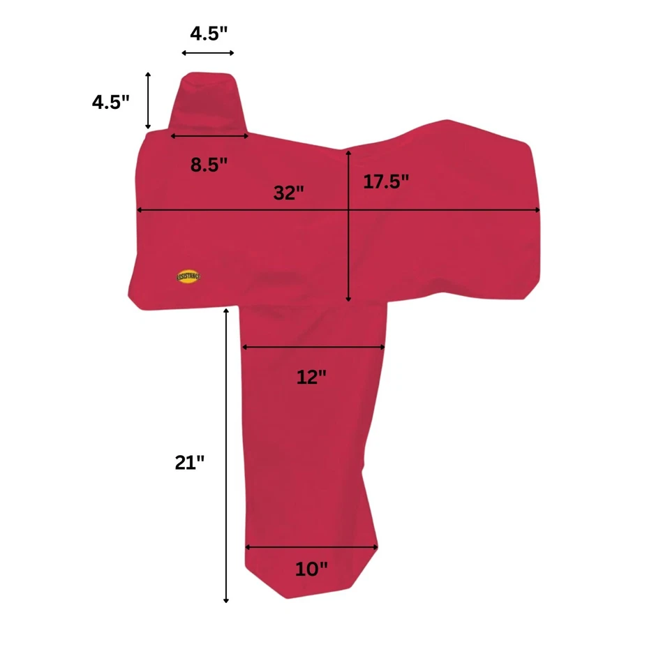 Cubierta de sillín occidental de nailon 600D antidesgarro impermeable - negro, rojo, azul, magenta Foto 2 de 4