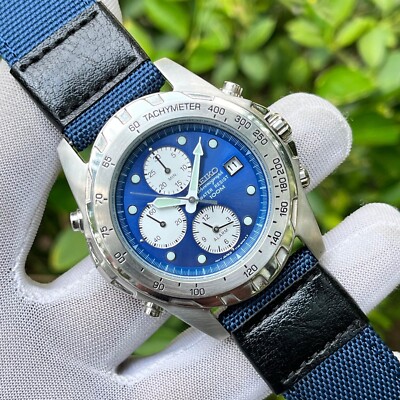 A8100 SEIKO TOYOTA 7T32-6E40 クロノグラフ 腕時計 Rare Men's Seiko 39mm Chronograph Alarm Limited Toyota