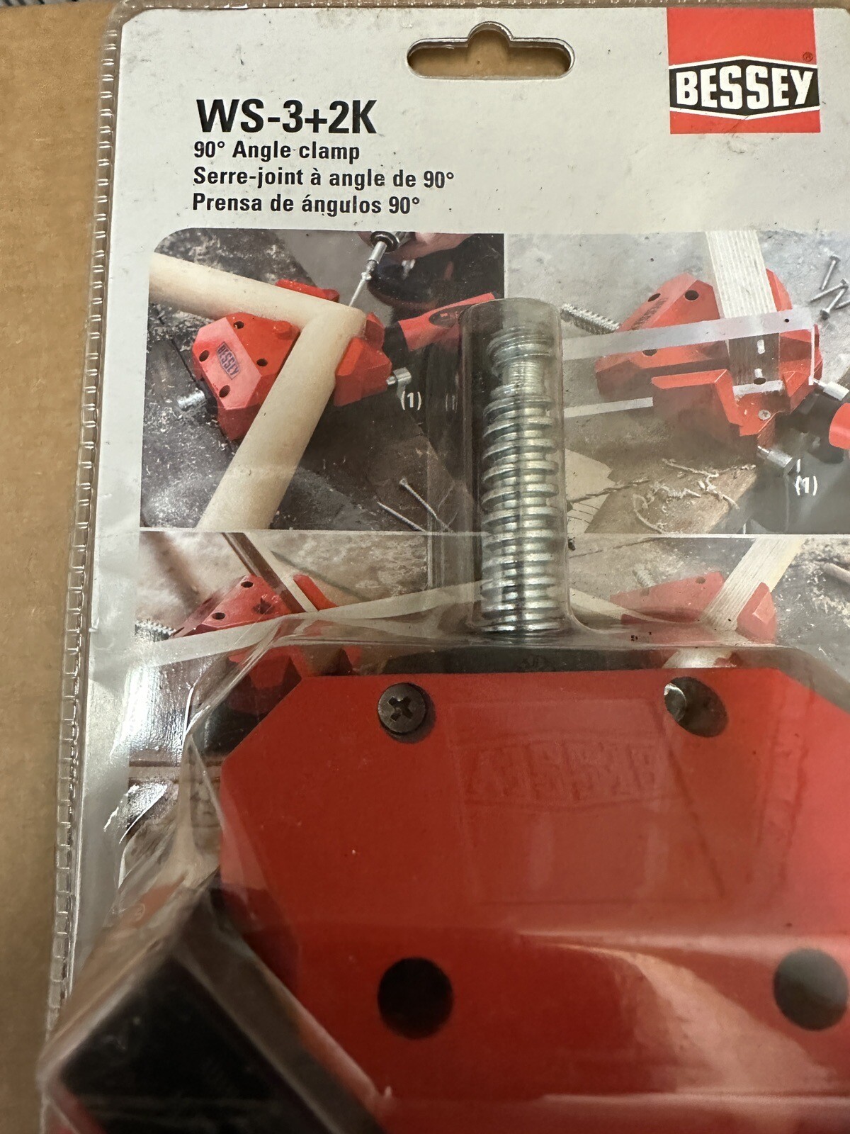 Bessey WS3+2K 90 Degree Angle Clamp, 2.0 In. Per Side T Joint Metal 