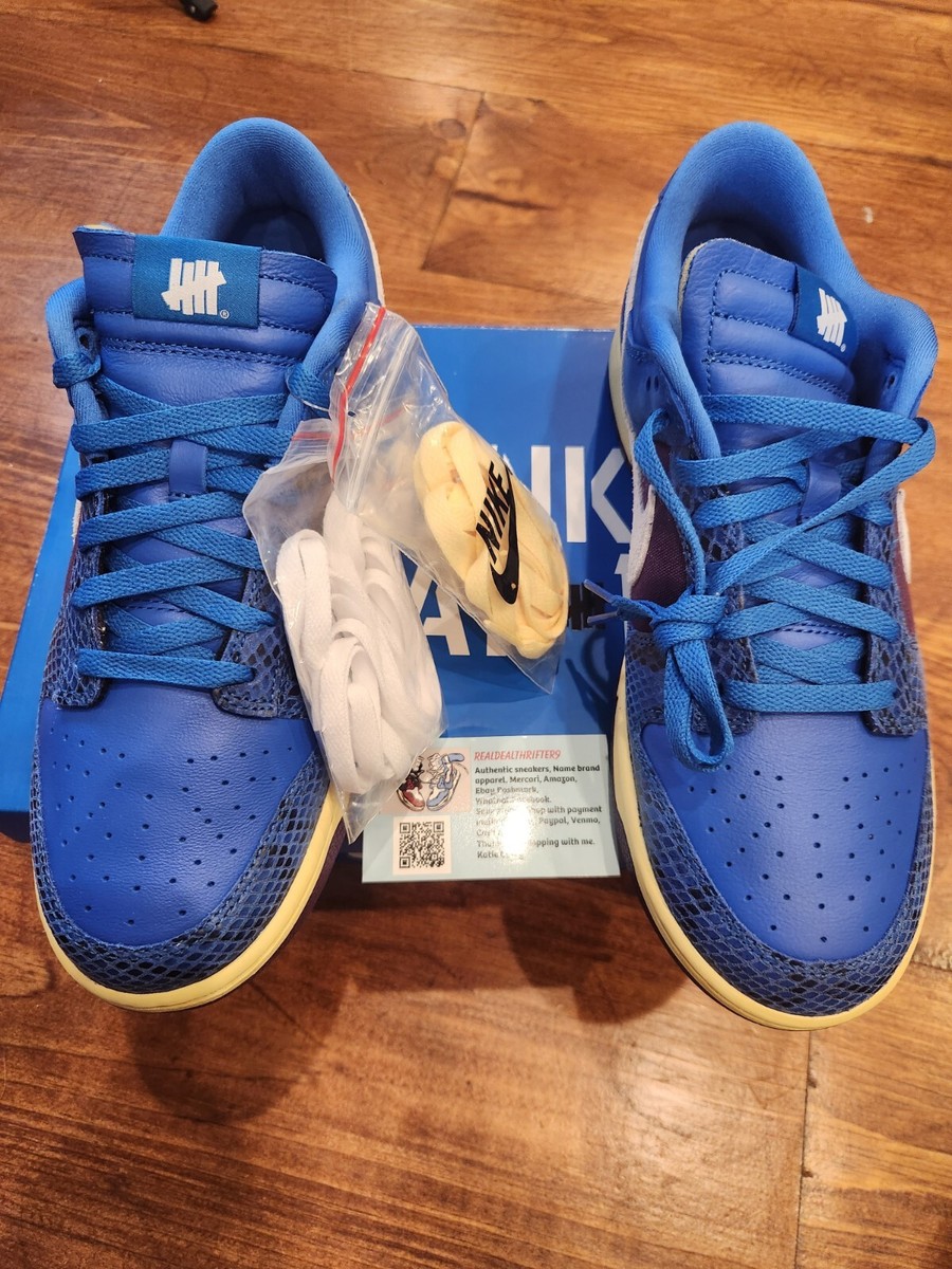 Nike Dunk Low SP Undefeated Size 11 Signal Blue White Night