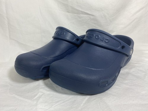 navy bistro crocs