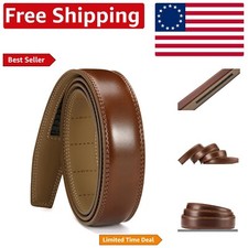 Elegant 1 1/4" Replacement Leather Belt for 32mm Buckles - Black/Brown Options
