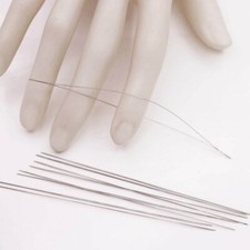 10 PCS Big Eye Hole Needles Beading Loom Needles 100mm Long Dia. 0.2mm