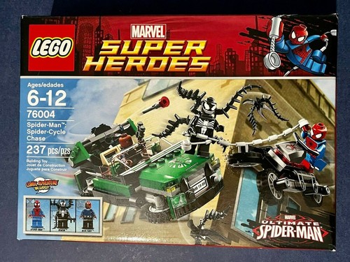 Lego Marvel Heroes 76004 Spider Man Spider Cycle Chase New in Box Sealed  Retire | eBay