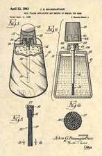 Official Nail Polish US Patent Art Print- Vintage Antique Makeup Cosmetology 207