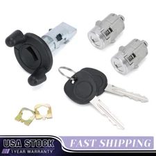 For Chevy Silverado Ignition Key Switch Lock Cylinder & Door Lock Set