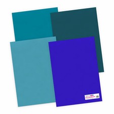 itenga Scatola Fotografica A4 300 g/mq 24 Fogli Tonalità Blu 4 Colori da 6 Fogli Cartoncino Argilla