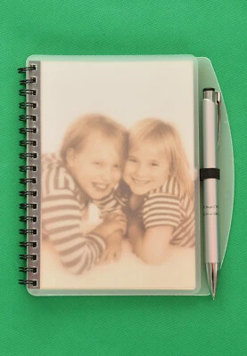 MARKENLOS Notizblock mit Foto und Kugelschreiber, Notizbuch Spiralblock Fotogeschenk, Gift