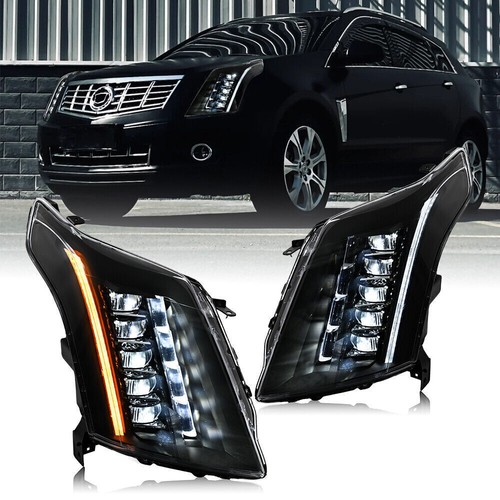 Pair Full LED Headlight Assembly For Cadillac SRX 2010-2016 Projector Front Lamp - Foto 15 di 17