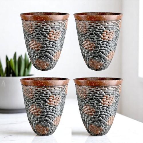 Rustic Stone Look Planter 45.6cm Tall Brown Single/2/4 Packs - Picture 20 of 41