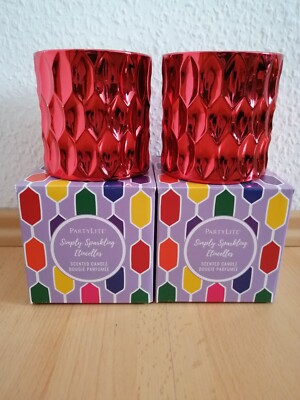 Partylite 3-Docht-DWG Einfach Funkelnd ''Festliche Beere'' 2 Stück, NEU & OVP