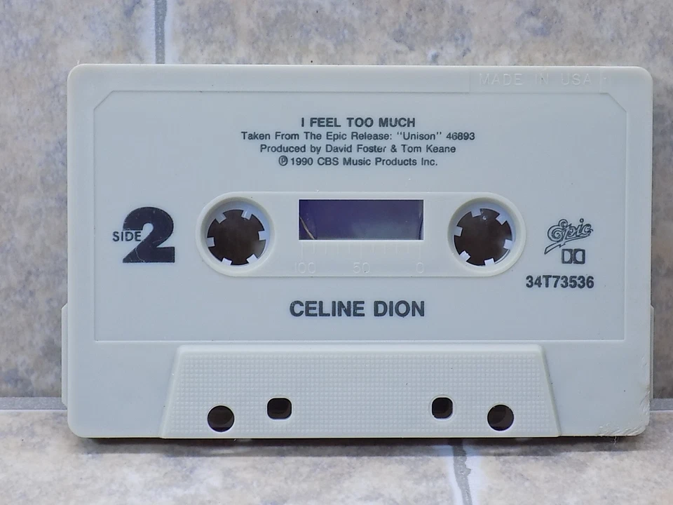 CELINE DION - WHERE DOES MY HEART BEAT NOW (Cassette Single, 1990, Epic) 34T7353 Foto 2 de 2