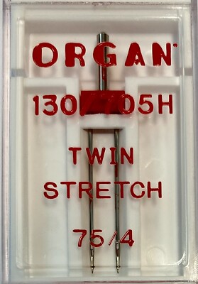 Organ Twin Stretch 75 / 4,0 Nähmaschinennadeln 1 Stück 130/705 Maschinen Nadel