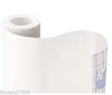 WHITE Plain Color Vinyl Contact Paper Shelf Drawer Liner Peel & Stick 4.5 feet