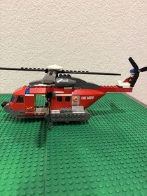 LEGO CITY Lot Fire Station 60004 Fire Helicopter 60010-2 Read Description Used