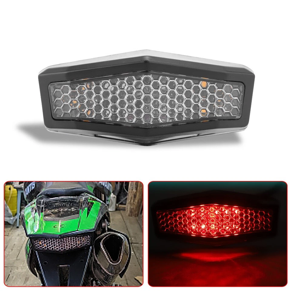 Universal Motorcycle LED Rear Tail Light Brake taillight Stop Light Running Lamp - Image 2 of 4
