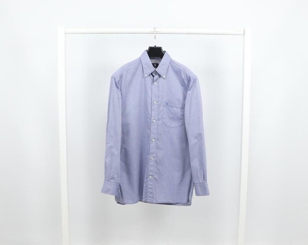 Men Bogner Shirt Blue Cotton 40 /L / 48 #64FL