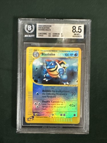 Pokémon TCG Blastoise 036/165 Expedition Reverse Holo Rare BGS 8.5 POP 8!