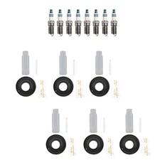 Denso 8 Iridium Spark Plugs & NGK 8 Coil Boots Kit for Ford F-150 Mustang 5L V8