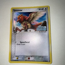 Pokemon Card - Spearow Crystal Guardians 61/100 Reverse Holo Stamped