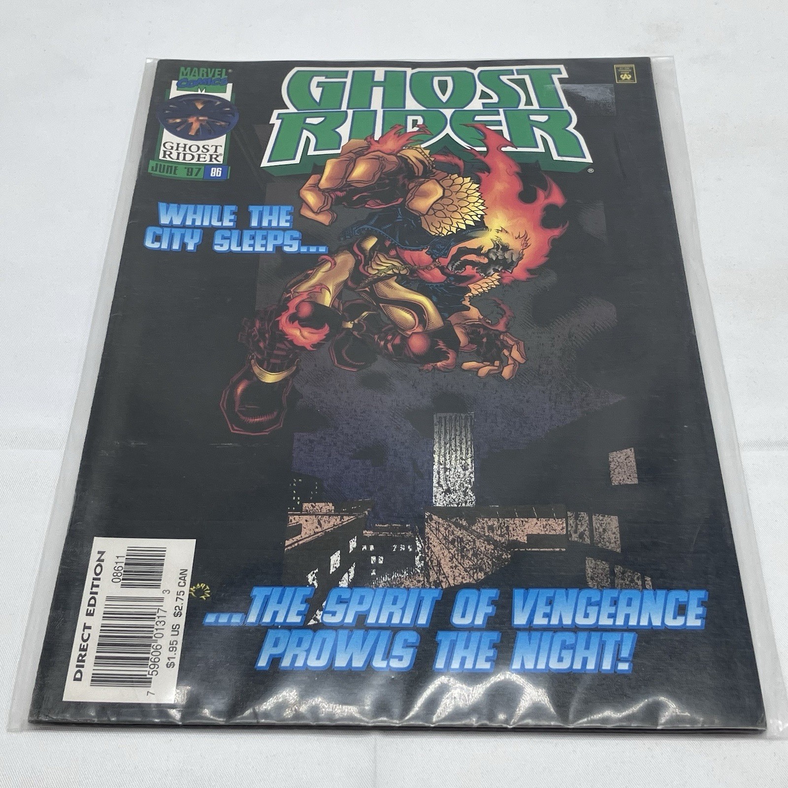 Ghost Rider #86 Direct Edition Marvel Comics June 1997 While The City Sleeps ...
