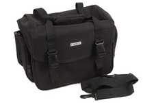 Vintage Black Camera Bag w/ Red Inside & Shoulder Strap