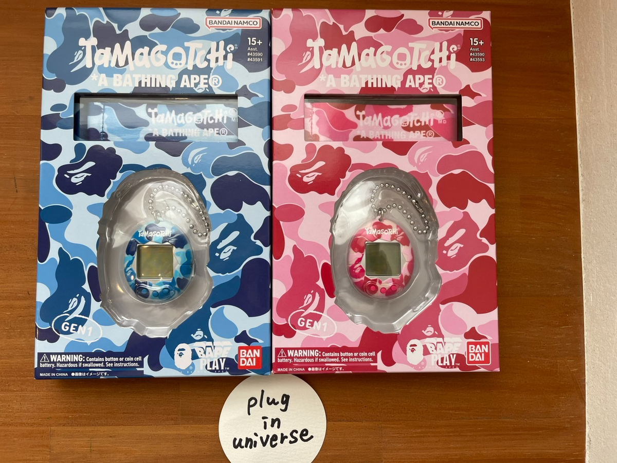 2 Types Set Bandai Tamagotchi x A Bathing Ape BAPE Pink and Blue