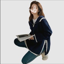 French Retro Mid-length Pullover Lady