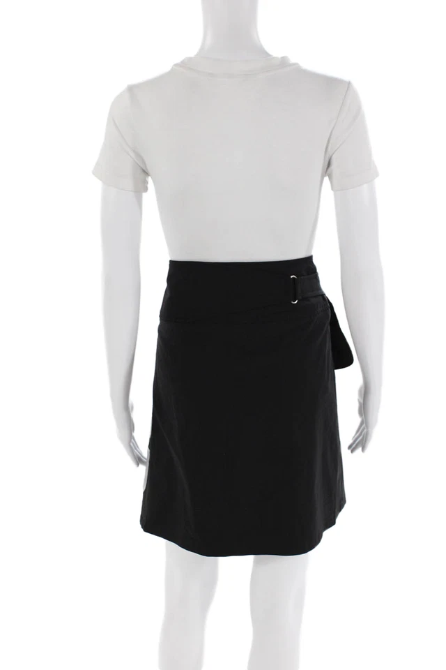 Falda envolvente estampada hasta la rodilla negra gris talla XL de Jamie Sadock para mujer Foto 3 de 4