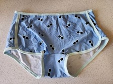 True Vintage Victoria's Secret Blue Sunglasses Boyshort Boxer Panty Large
