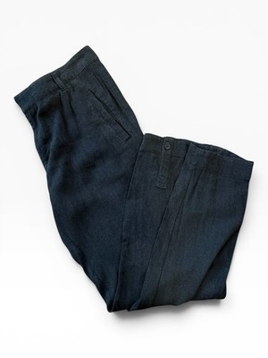 A.P.C. Viscose/Linen Blend Tapered Trousers Button Hem Size French 40 US 8