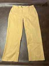 ORVIS Signature Collection Sz 36 Inseam Measures 30   Beige Pleated Chino Pants